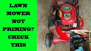 Craftsman Lawn Mower With Priming Issue