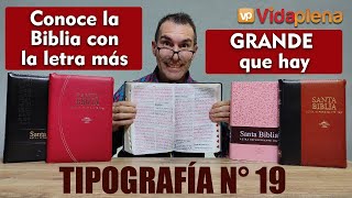 Biblia de LETRA SUPER GIGANTE 19pt de LUJO Reina Valera 60 - Reseña SUPER VISIBLE