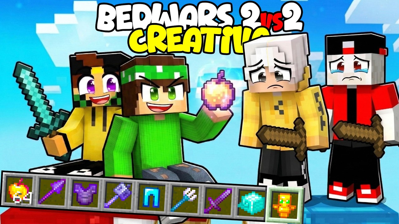 BEDWARS 2vs2  in CREATIVA - MARCY NICO VS LOCO ZEYXON - MINECRAFT ITA