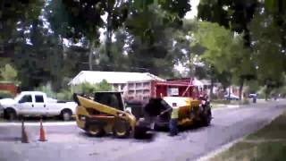 preview picture of video 'Asphalt Work -- Aspen Hill, MD July 13 2012'