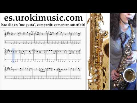 Tutorial de Saxofon (tenor) Cash Cash feat Conor Maynard - All My Love Clases Notas um-i927