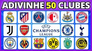 Adivinhe 50 Times da UEFA Champions League 2025 ⚽🏆🛡️ | #buuquiz #futebol #quiz
