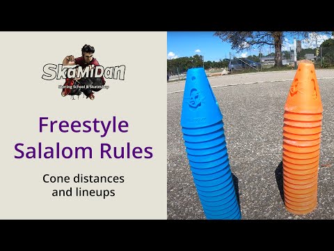 Inline Freestyle Slalom Skating Rules | Official cone lineup, lines, rows and distances | Basics #02