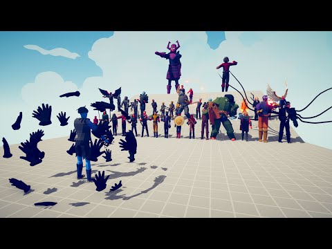 DARK PEASANT vs MARVEL Team - Totally Accurate Battle Simulator TABS