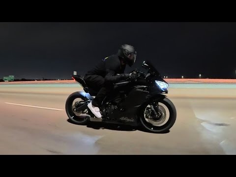 ZX-4R POV Night ride and gas run