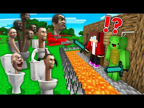 Skibidi Toilet vs Mikey & JJ Security House - Survival Battle in Minecraft (Maizen)