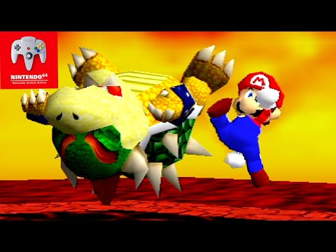 Super Mario 64 Switch Online N64 - 100% Walkthrough Part 5 No Commentary Gameplay Bowser & Fire Sea