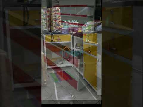 L shape ms cash counter, for supermarket