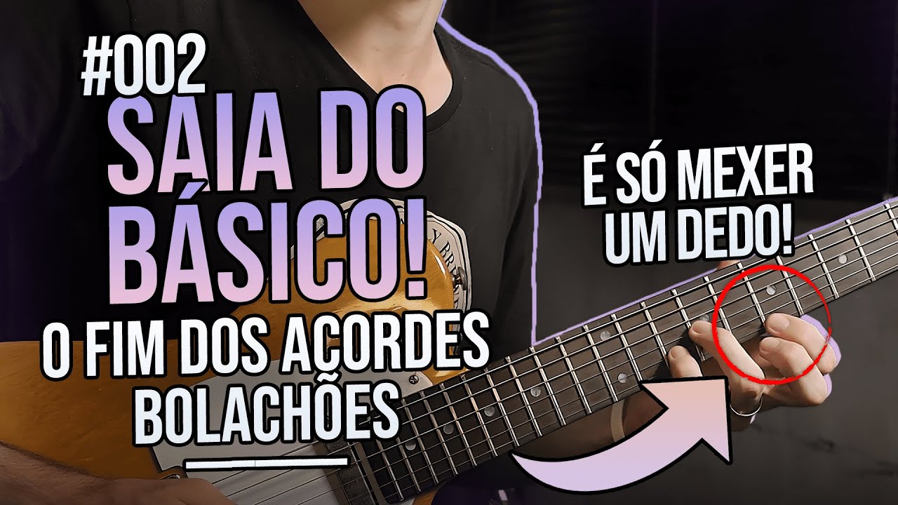Como Tocar Acordes no Braço todo da Guitarra - CAGED!
