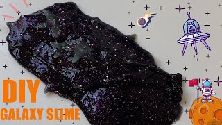 Easiest ultimate STARRY GALAXY SLIME recipe! (UNDER 2 minutes!) | FUN science DIY slime