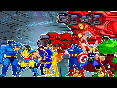 X-MAN TEAM VS AVENGERS TEAM! FANTASTIC FIGHT!