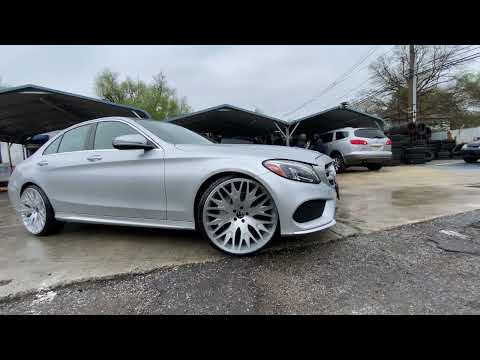 22x9 Luxxx LE7 BRUSHED FACE ON THIS 2021 Mercedes Benz C Class! #luxxxwheels #rims #wheels