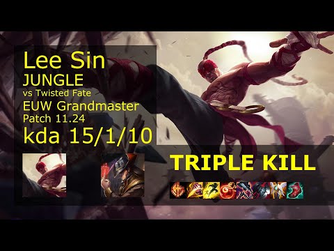 Lee Sin vs Twisted Fate Jungle - EUW 15/1/10 Patch 11.24 Gameplay