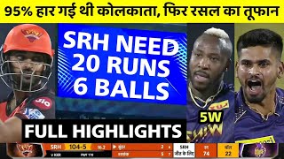 IPL 2022 kkr vs srh match full highlights • today ipl match highlights 2022• srh vs kkr full match