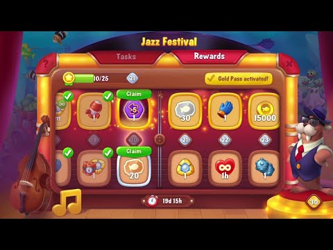 @Fishdom Win Strikes Atlantis Cup Stage 11 - 14. 🎷Jazz Festival Event Level 20 🔐