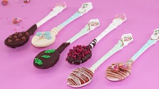 Chocolate Dipping Spoons to pair with Starbucks Coffee | Elise Strachan | My Cupcake Addiction