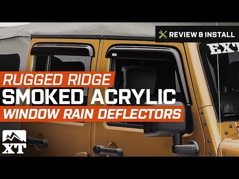 Jeep Wrangler Rugged Ridge Acrylic Window Rain Deflectors (2007-2017 JK 4 Door) Review & Install