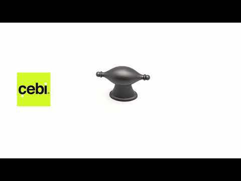 Миниатюра изображения товара Ручка для мебели Cebi A4124 PC27 (16мм, антрацит полимер)