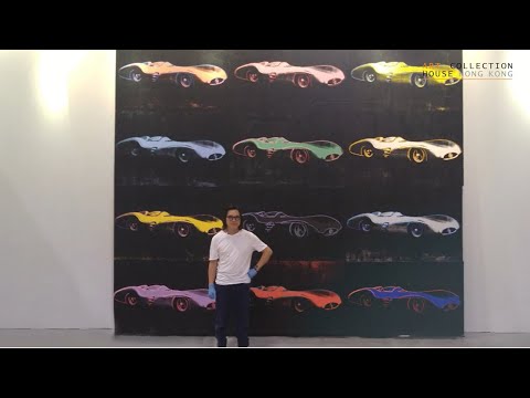 Installation Framing Art Work of Andy Warhols's Mercedes-Benz Art Painting