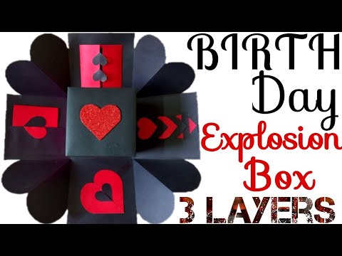 Explosion Box Gift Idea ❤️ Birthday Gift Ideas Handmade |Homemade Craft| Anniversary Gifts |surprise Video