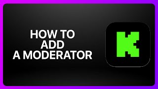 How To Add A Moderator On Kick Streaming ! Tutorial