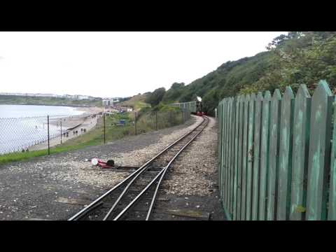 Georgina climbing Scalby Mills bank at the North Bay Railway in Scarborough gala