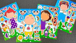 Download lagu [🍉toy asmr🍉] WOW! CoComelon PaperDIY Sticker Dress Up with JJ, Cody, YoYo, Bella & Cece mp3