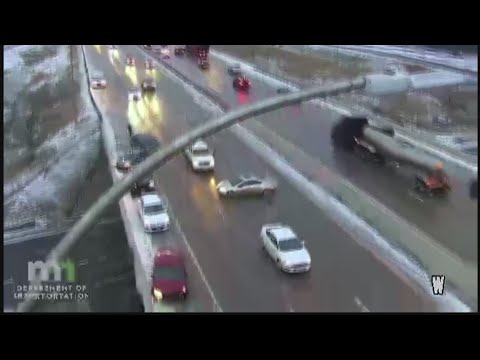 Icy Crashes Along I-94 Thursday Morning