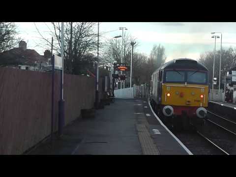 DRS 37688 57007 6C51 Sellafield-Heysham at Bare Lane 16th January 2013