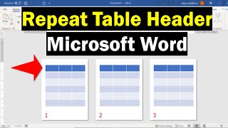 How To Repeat Table Headers In Word (On Every Page!)