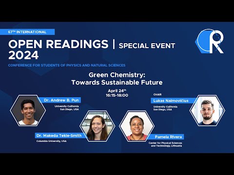 Open Readings 2024 - DAY 2  Special event Green chemistry: towards sustainable future