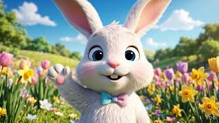 Cute Easter Rabbit Saying Happy Easter Greeting Video