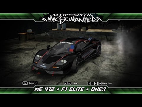 Need for Speed: Most Wanted Mod Showcase - Chrysler ME 412 + McLaren F1 "Elite" + Koenigsegg One:1