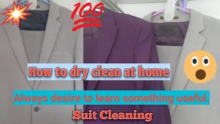 HOW TO DRY CLEAN AT HOME (How to wash Men