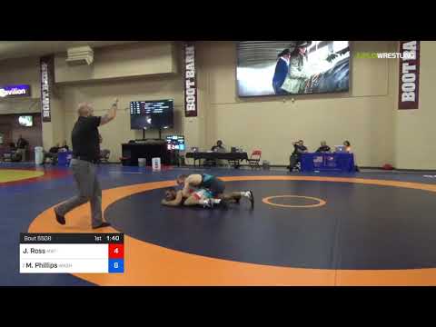 2018 Marine Corps US Open/UWW Junior Freestyle 70 Con 16 #1 - Jonathan Ross (Mat-) Vs. Mason Phill