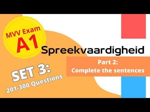 2026 Speaking Skills A1 - Part 2: Supplementary sentences with answers (Set 3)
