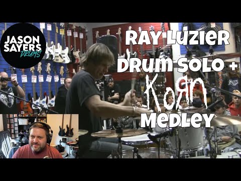 Drummer reacts to Ray Luzier of KORN - Clinic Solo and KORN Medley