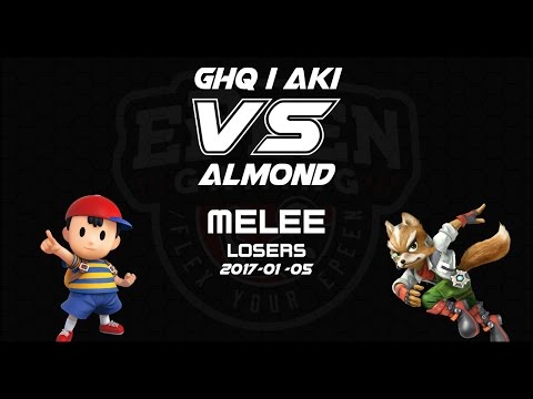 Smash @ TTH - GHQ | Aki (Ness) Vs. Almond (Fox) (Losers R3) - Melee