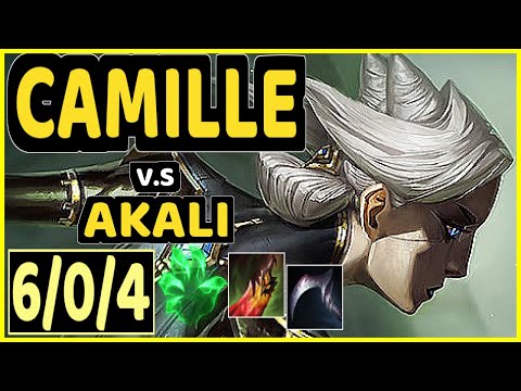 MAGIFELIX (CAMILLE) vs AKALI - 6/0/4 KDA TOP CHALLENGER GAMEPLAY - EUW