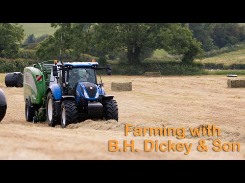 Square Baling Silage - Farming with BH Dickey & Son Ballymena 2023 (4K)