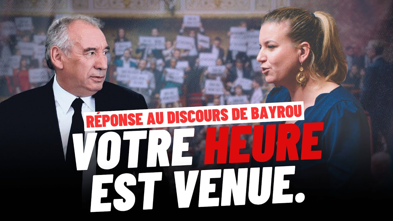 M. Bayrou, votre heure est venue. | Mathilde Panot