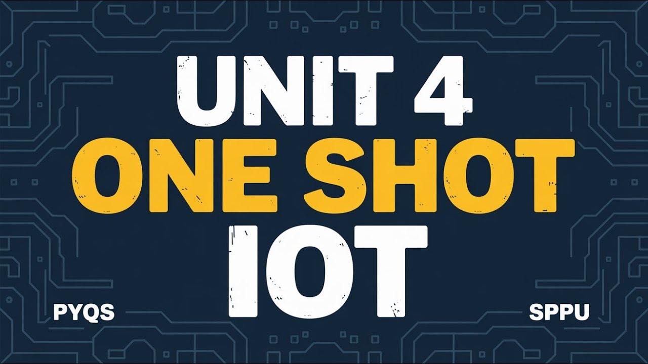 IOT Unit 4 | ONE SHOT Revision + PYQs | SPPU |AIDS | Endsem | IoT Systems, Network and Protocols