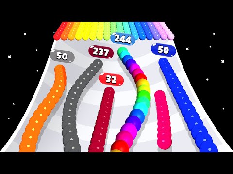 SNAKE COLORS 3D: Colorful Snake Marble - ASMR Gameplay (Max Level)