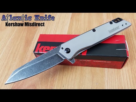 KERSHAW MISDIRECT GRAY ASSISTED OPEN FRAMELOCK FLIPPER FOLDING POCKET KNIFE 1365