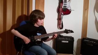 Dustin Tomsen 11 years old covers Van Halen "Ain't talkin' bout love"