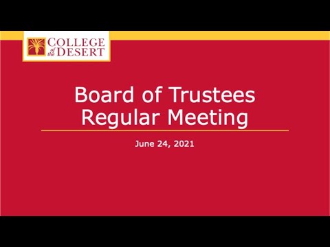 Board of Trustees Regular Meeting 06-24-21
