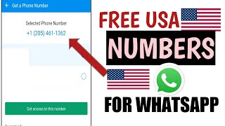 Get Free USA Number For Whatsapp Verification 2024 Method