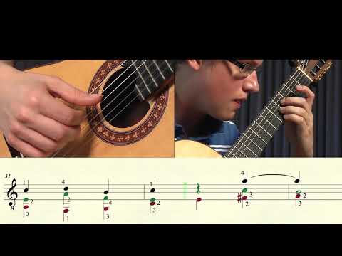 Sor Etude No. 1 (Segovia ed.) in C major (Opus 6 No. 8) - A Tutorial - Learning the Classical Guitar