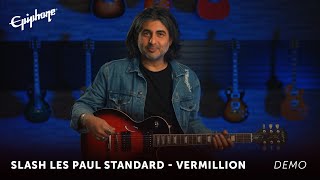 Video thumbnail for Epiphone Slash Les Paul Standard Vermillion Burst Demo & Review by OfficialEpiphone
