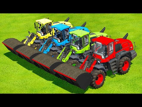 HARVESTING SUNFLOWER, LOAD AND SELLING WIT CLAA LOADERS & SMALL TRUCKS - Farming Simulator 22